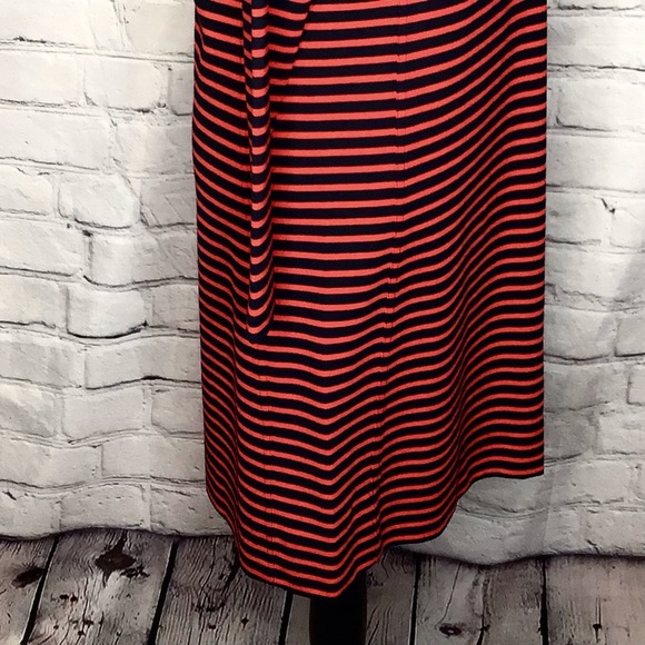 Madewell Sorbonne Dress in Sailor Stripe Red & Navy Knit Long Sleeve Medium NWT - Picture 8 of 12